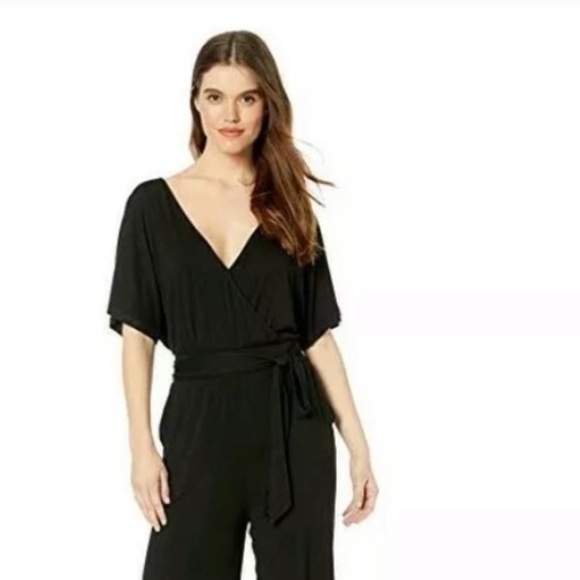 BB Dakota Pants - NEW BB Dakota black v-neck wide leg jumpsuit Large